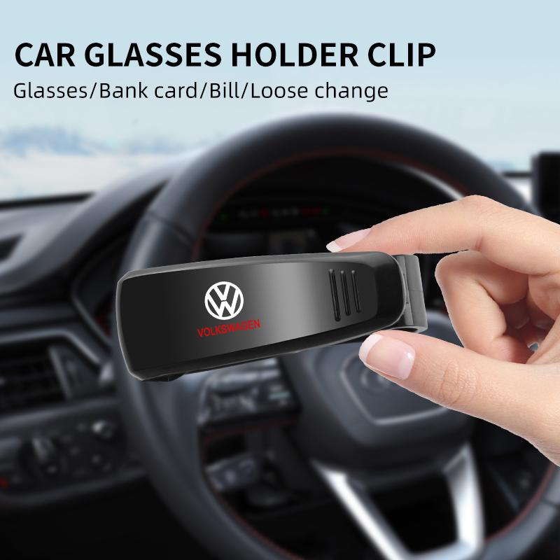 2026 Caldo Per VW VOLKSWAGEN Clip Universale per Occhiali da Sole per Auto Porta Tessere Supporto Astuccio per Penne Occhiali Accessori Auto Per Volkswagen VW