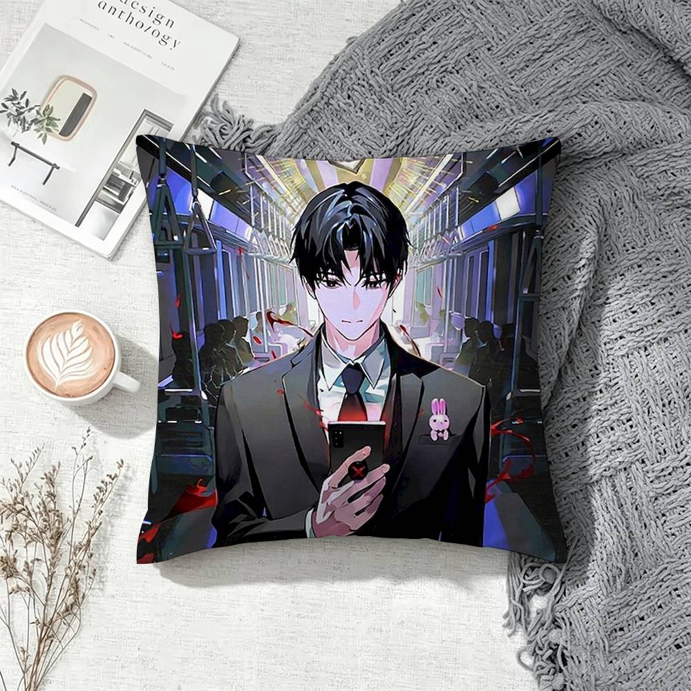 K-Kim S-Soleum Novel GSGW Double-Sided Printed Cushion Cover Bedroom Bedside Sofa Pillow Case
