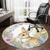 Rabbit And Floral Design Fashion Rug Nonslip Carpet Floor Mat Office Chair Mat Design For Office Decor Home Living Room Bedroom Giftt30