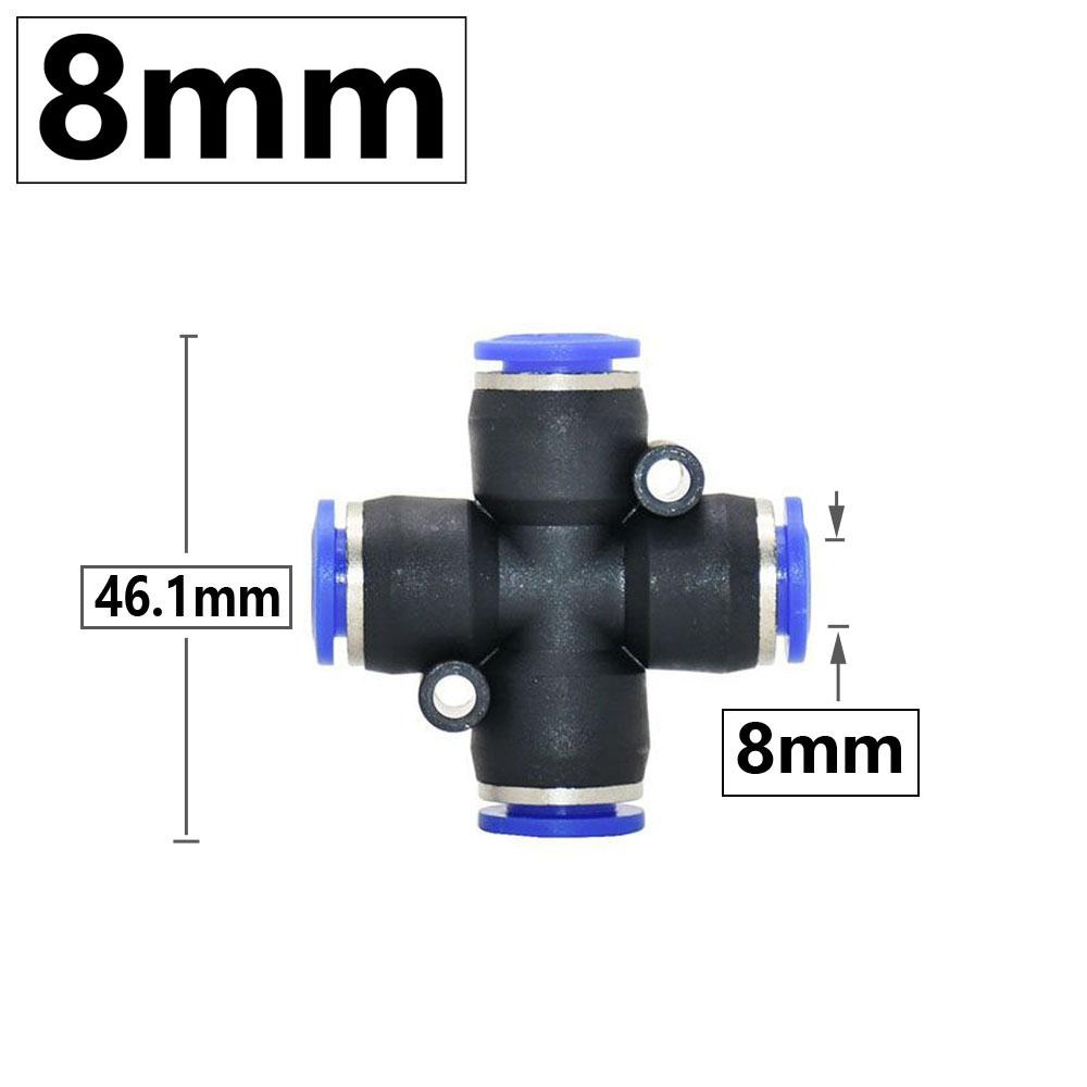 6mm 8mm Pneumatic Fitting Tee Elbow Straight Plug Valve Air Quick Connector Water Push In Hose Couping PU PY PK PM PZA HVFF