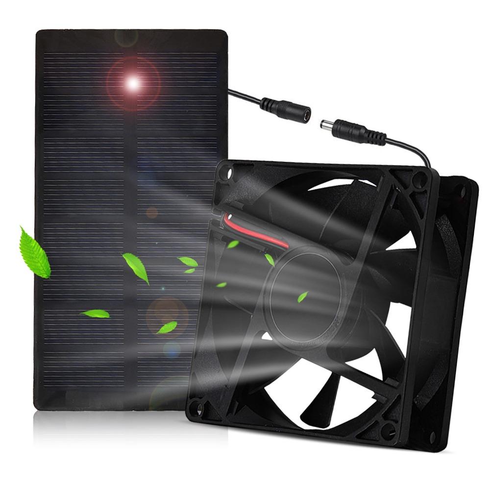 3000 RPM Solar Powered Fan IP65 Waterproof Solar Panel Fan Solar Fan Kit  Greenhouse Cooling