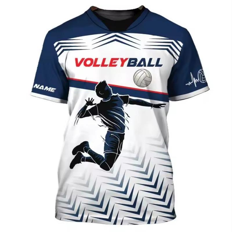 Oversize Men T-Shirt Volleyball 3D Print Fashion T Shirt Men Tops Tees Summer Short Sleeved Casual Loose Tshirt Male Clothing