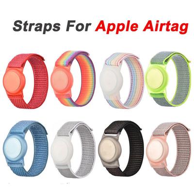 Nylon Loop Band For Apple Airtag Holder Anti Scratch Bracelet Adjustable Wristband For AirTag Locator Tracker Cover