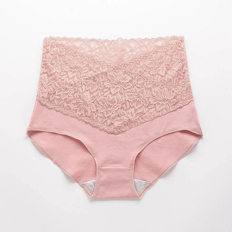 Women Sexy Lace Panties High Waist Seamless Hip Raise Cotton Briefs Underwear Female Slimming Comfort Breathable Lingerie Bragas