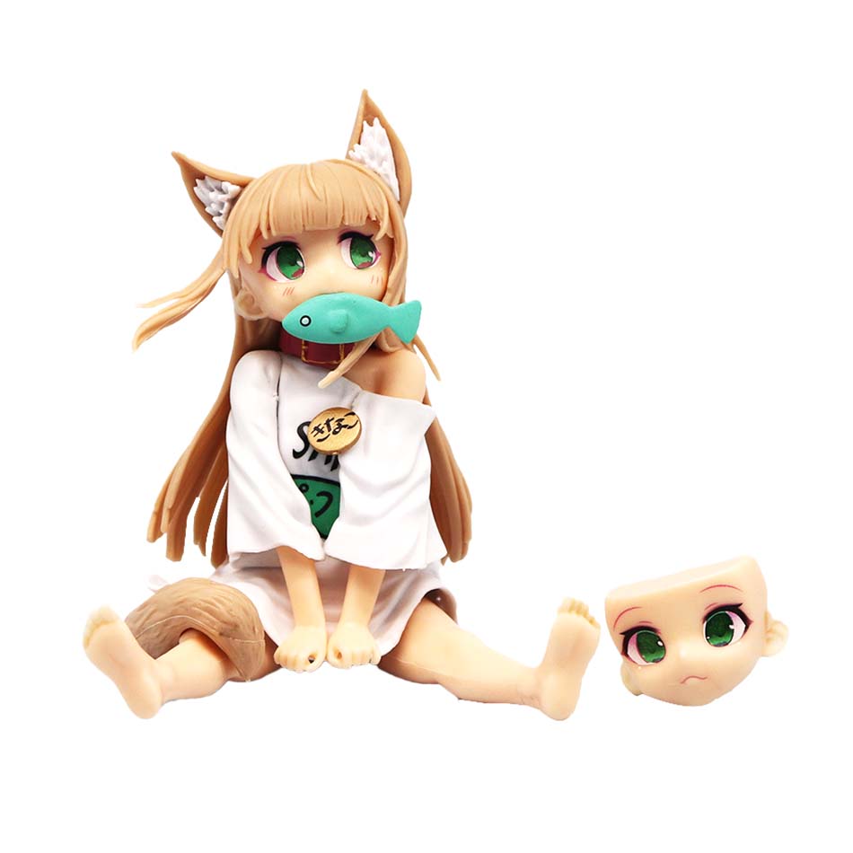 Kawaii Cat Ear Girl Kinako Anime Figure Action Figure Cartoon Girl Model Statue Collection Desktop Decoration Ornament Toys Gift
