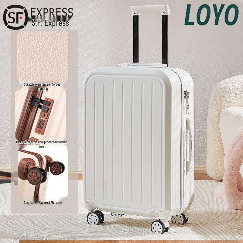 Student Travel Leather Suitcase with Durable Universal Wheels and Combo Lock 20.1 inch