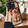 Phone Case: 2D Flat, Suitable for iPhone 18, 17, 16, 15, 14, 13 Pro Protective Case, Curly-haired Teddy Puppy, Perfect Christmas and Halloween Holiday