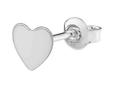 Celebrity Star Earring Silver Heart Heart 925