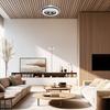 Zephyr Schwarz 48W LED + Fernbedienung Deckenventilatorlampe