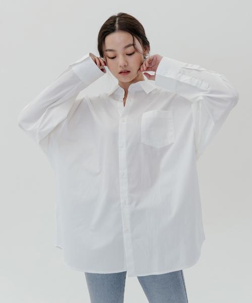 Lady Volume [Men/Women] Overfit Color Shirt_White Women S Free