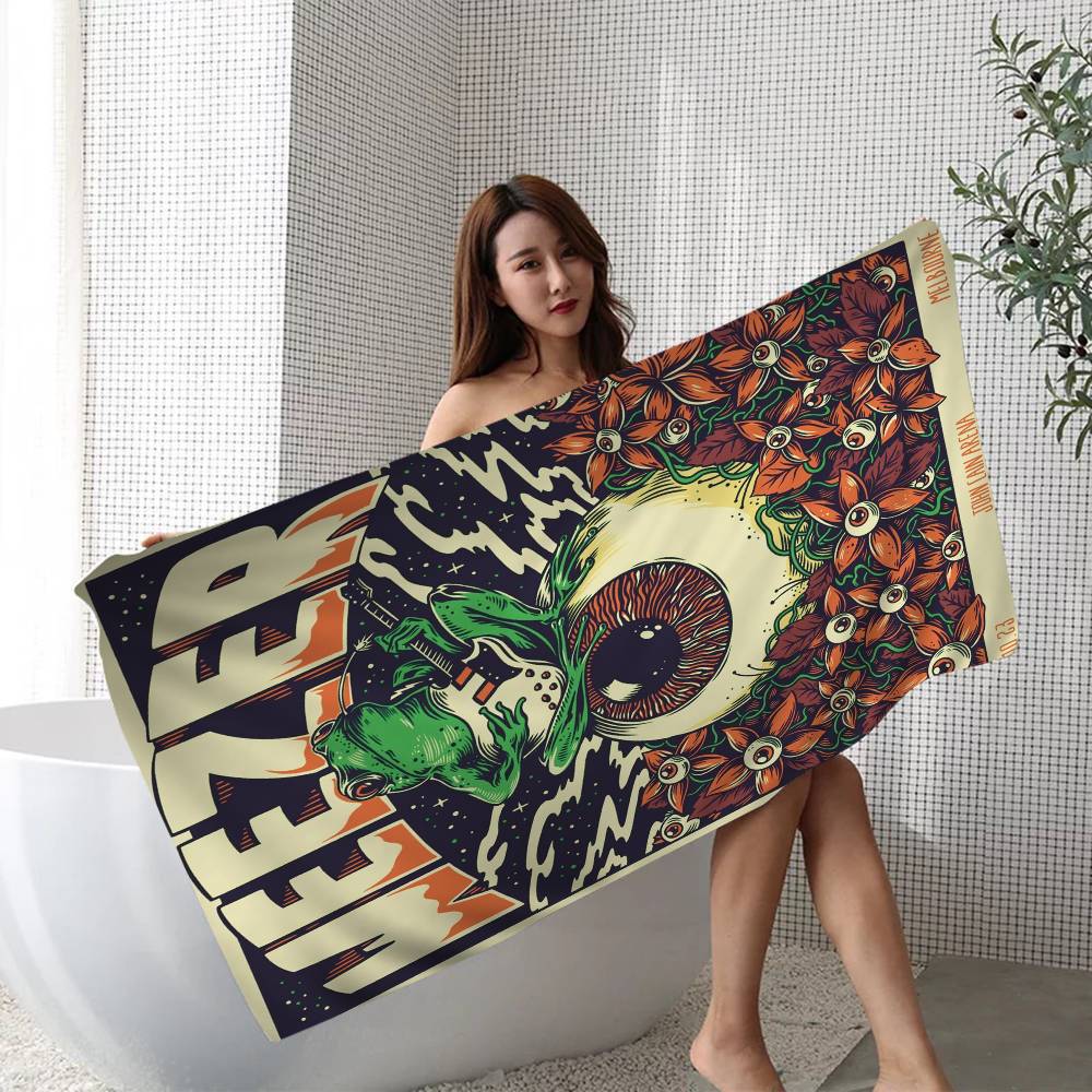 W-Weezer Music Band Beach Towel Colorful Bath Towels For Girl Microfiber Quick Dry Custom Sand Free Beach Yoga Spa Gym Pool