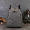 Johnature Unisex Backpack With High-end Texture And Large Capacity Commuting Genuine Leather Backpack