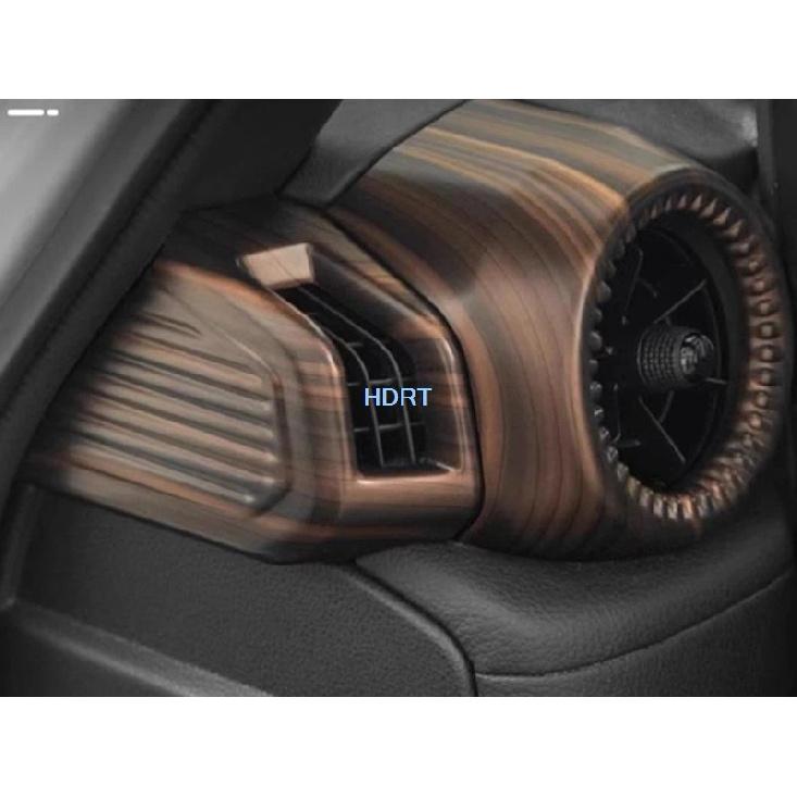 Car Style Gear Shift Lift Switch Panel Air Vent Outlet Cover Peach Wood Interior For Toyota Land Cruiser 250 Prado LC250 2024 +