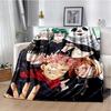 J-Jujutsu Kaisen Cartone Animato Anime Plaid Coperta Bambini Super Morbida per Divano Viaggio Divano Picnic Coperta in Flanella Regalo di Compleanno