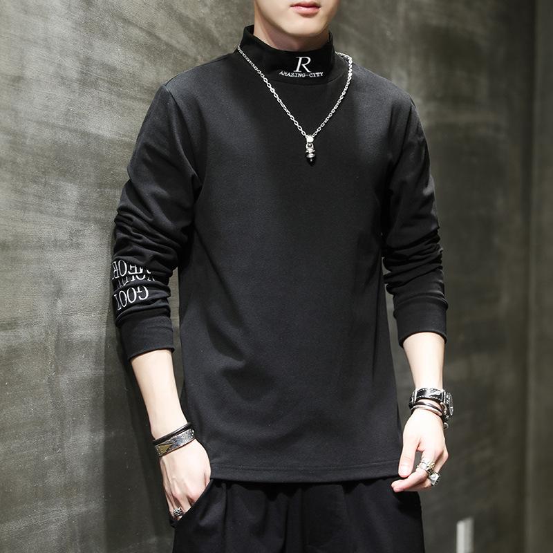 

New High-neck German Velvet Sweatshirt Long-sleeved Pullover Casual Warm Casual Bottoming Shirt Top for Men In Autumn and Winter 4XL