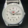 VINTAGE SEIKO 5 AUTOMATIC 6309A JAPAN MENS REFURBISHED WHITE WATCH A442486-1