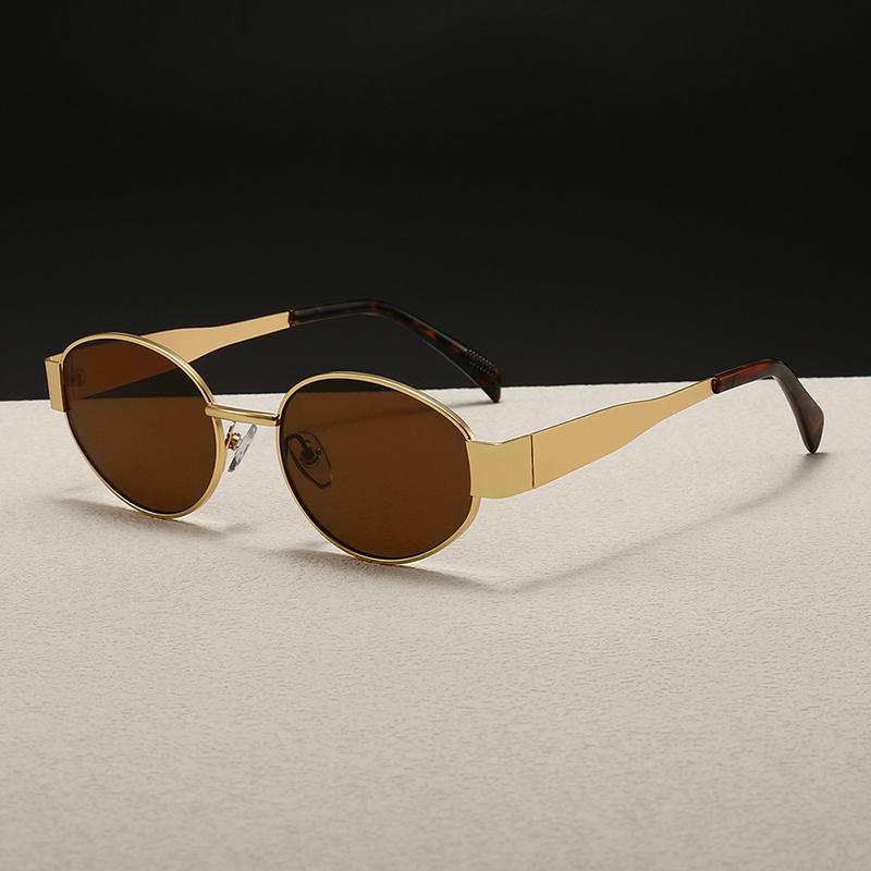 1 Τεμάχιο Οβάλ Σχήματος Προσωπικότητας Μεταλλικά Μικρά Στρογγυλά Γυαλιά Αξεσουάρ Παραλίας Για Γυναίκες Γυαλιά Γυαλιά Ηλίου