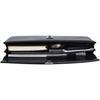 A4 Leather Password Lock Document Bag Manager File Folder for Office Writing Pads Legal Paper TPN086(Black)
