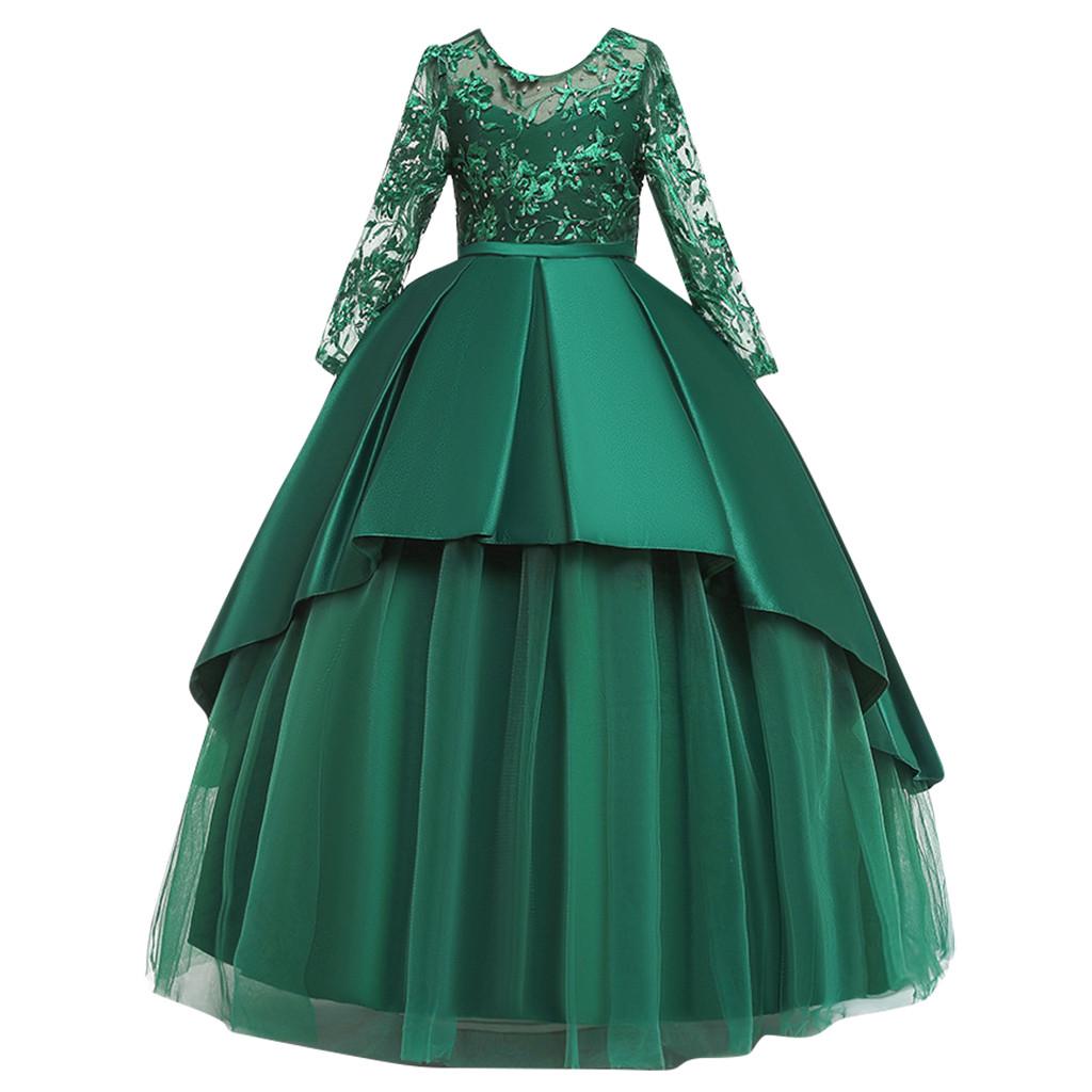 Dítě Dívky Krajka Bowknot Princezna Svatební představení Formální Tyl šaty Oblečení