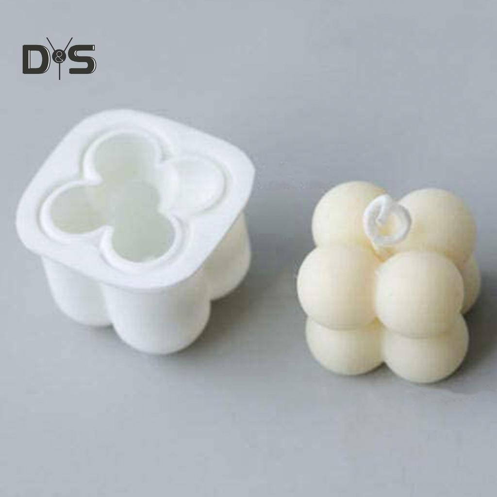 Reusable Ball Cube Aromatherapy Candle Mold Silicone DIY Craft Mould Baking Tool