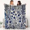 1pc Tropical Flamingo Palm Tree Hibiscus Flower Throw Blanket Soft Cozy Summer Beach Blanket for Home Couch Bed