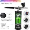 Aepto Airbrush for Nails Cordless Portable Airbrush Kit with Compressor 2 Levels 36 Psi High Pressure Rechargeable Air Brush Machine with 0.3mm