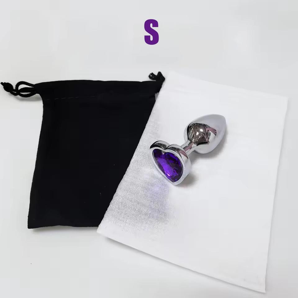 Heart Base Metal Anal Plug Stainless Beginner 5 Size Butt Plug Anus Masturbation Stimulator Dildos Adult Sex Toys For Man Women
