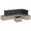VidaXL Ensemble de Sofa de Jardin 6 Pièces avec Coussins Gris en Rattan PE 3355741