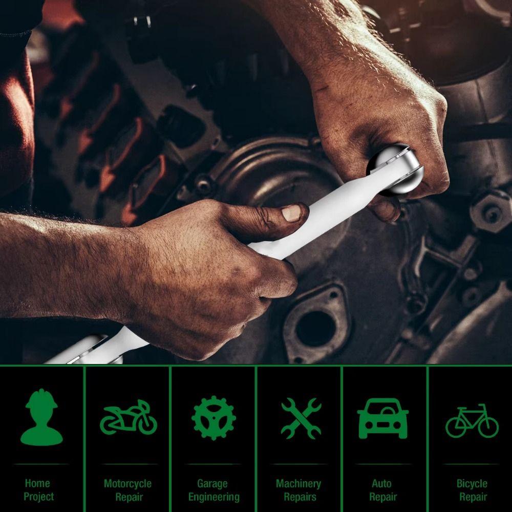 Adjustable Dual Head Spanner Double Head Swivel Head Socket Wrench Wrench Spanner Tool Household