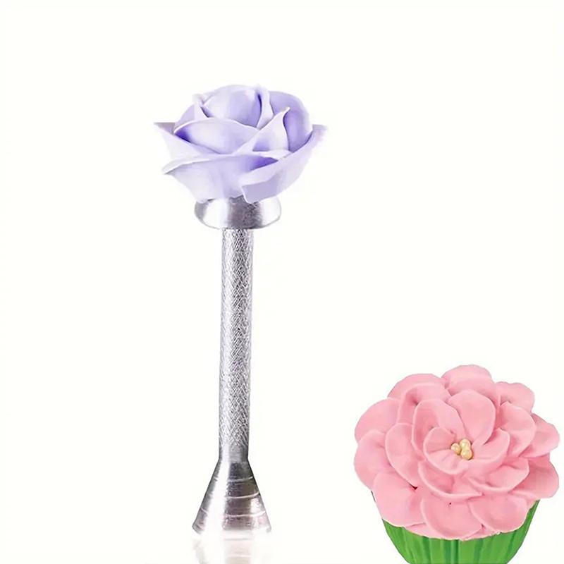 Aluminum Alloy Silver Flower Nail Flower Nail Holder Korean Flower Nail Mouth Baking Pastry Cone Holder Icing Flower Piping Rod
