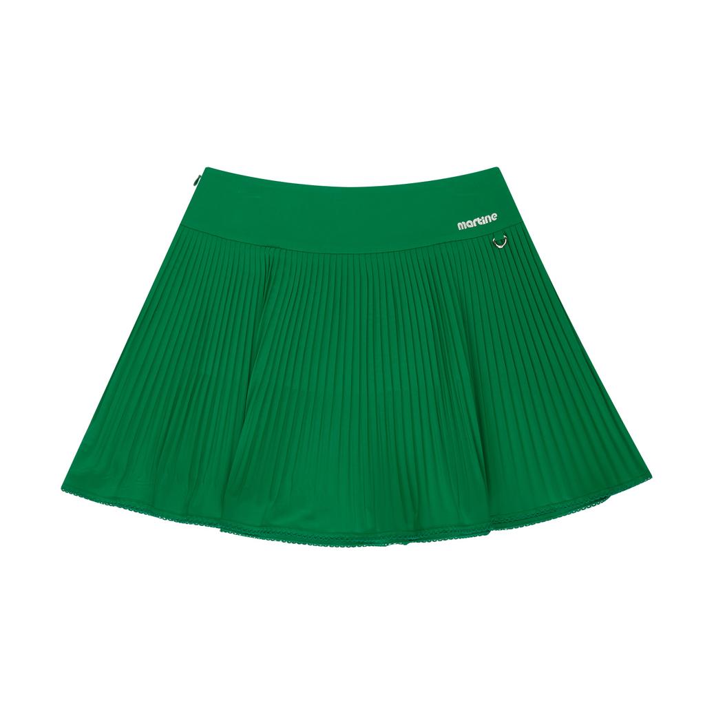 MARTINE GOLF Semi High Waist Pleats Culottes_Green