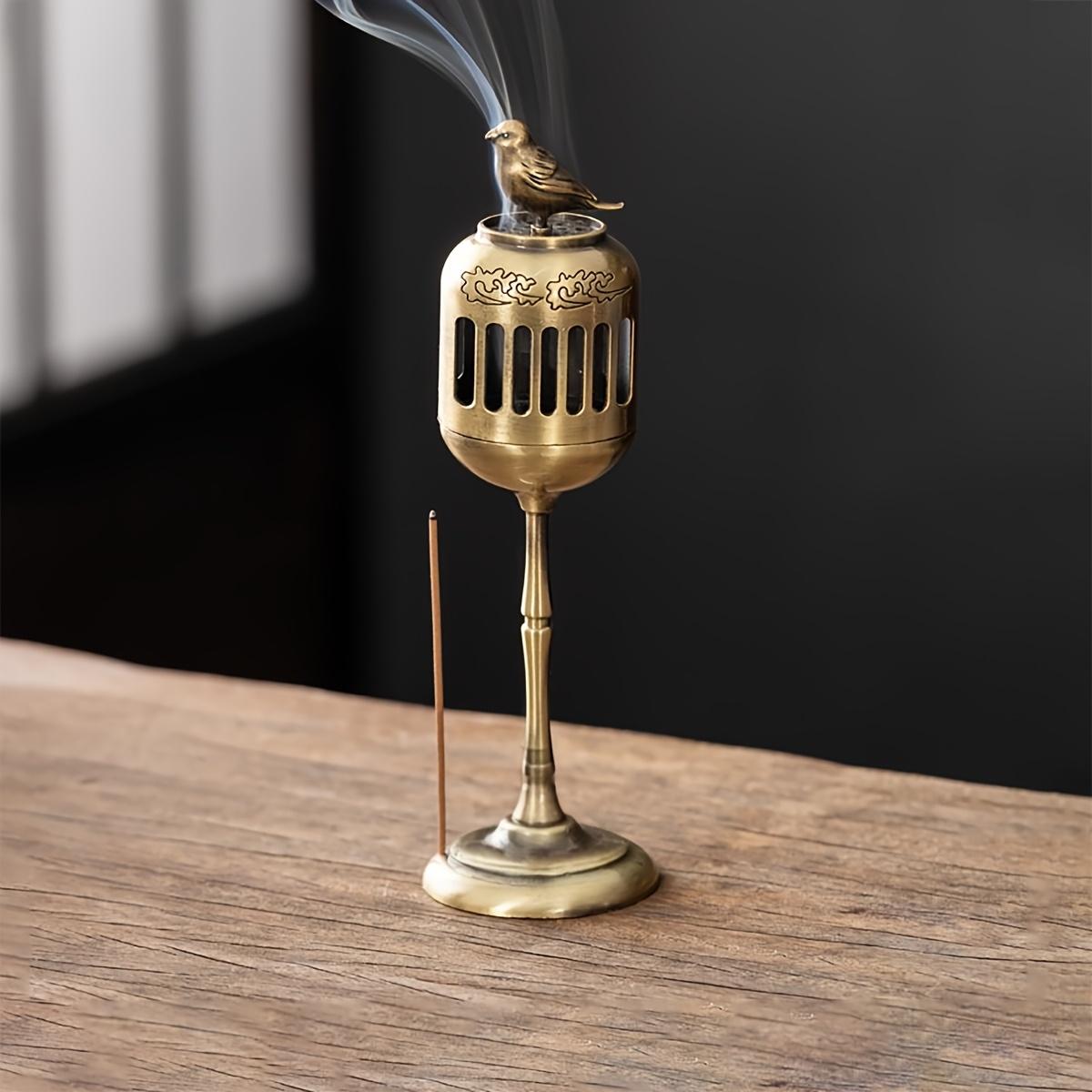 

1 шт. Креативная сплавная подставка для благовоний «Сорока», Маленькая благоприятная подставка для ароматерапии сандаловым деревом «Благоприятное облако» для декора дома и чайной комнаты, Подставка для благовоний, Чайная комната бронзовый