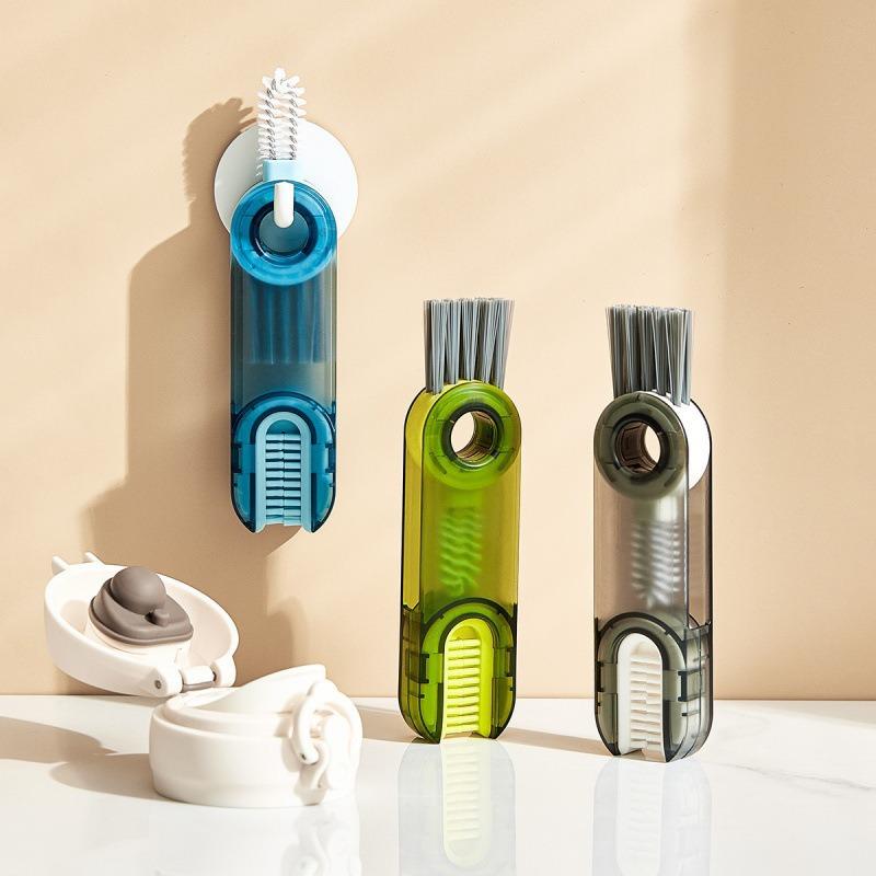 3-In-1 Cup Brush Artifact, Thermos Bottle Lid Cleaning Brush, U-Shaped Groove Gap Cleaning Brush