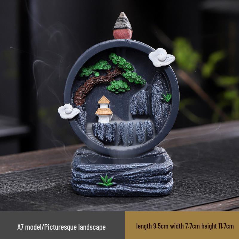Creative Resin Backflow Incense Burner for Home or Office