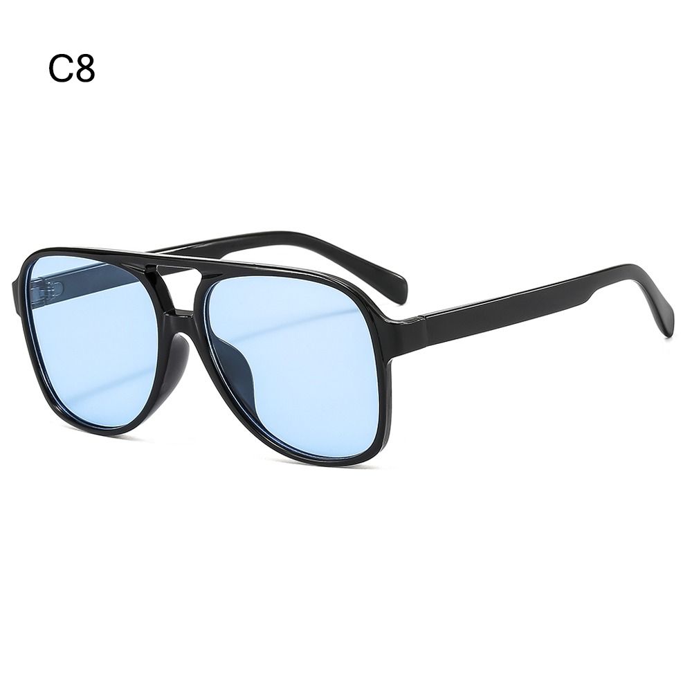 Trendy Double Bridge Oversized Pilot Sunglasses UV400 Protection Classic Big Shades 70s Sun Glasses for Women & Men