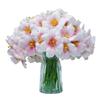 5pcs Large Petal PU Simulation Flower Brownie Tulip Flowering Design Artificial Flowers Bouquet Soft Fake