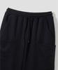 AGOD (Fleece-Lined) Side Big Pocket Wide Sweatpants [Black]
