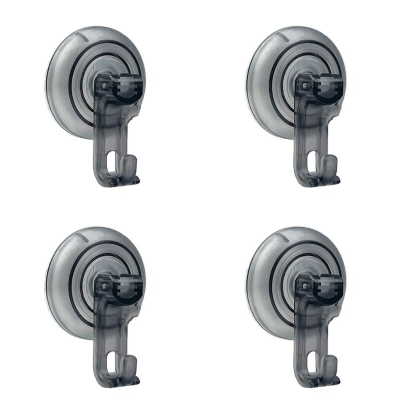 4pcs/8pcs Suction Cup Hooks Bathroom Towel and Loofah Hanger Strong Vacuum Hanging Hook Practical Robe Storage Rack