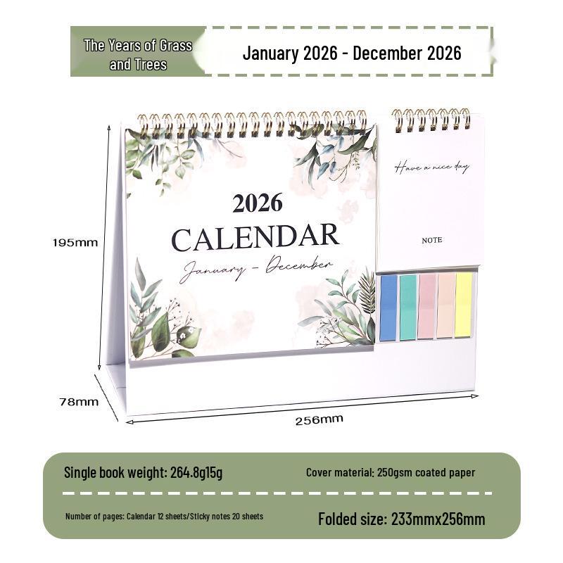 

Многофункциональный настольный календарь на 2026 год: Креативное настольное украшение высокой ценности и индивидуальный ежедневник