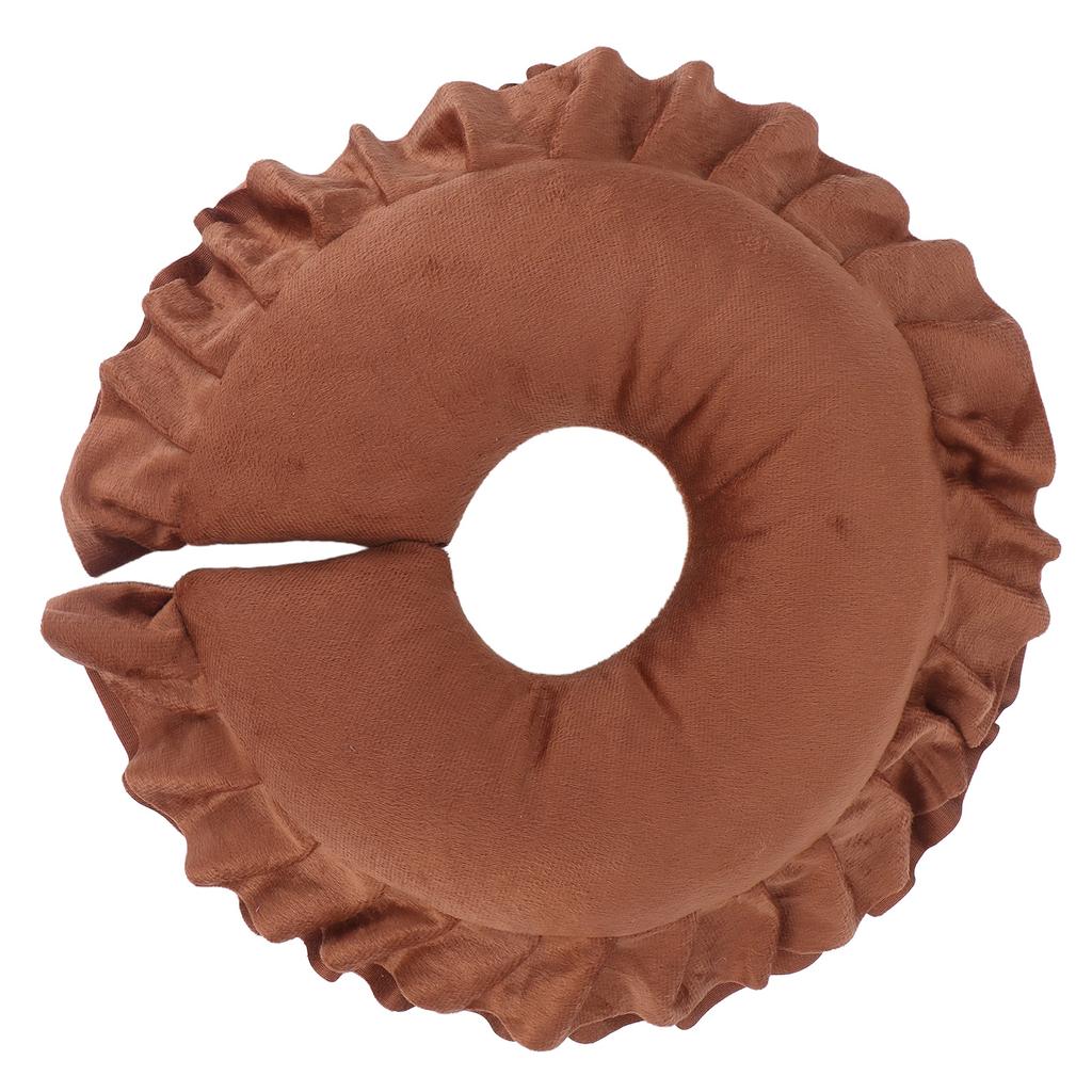 U Shaped Neck Support Cushion Soft Table Bed Face Pillow for Beauty Salon SPA MassageCoffee