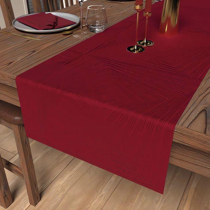 Table Runner 40x180 Cm LUXURY Red, by Soleil d'Ocre