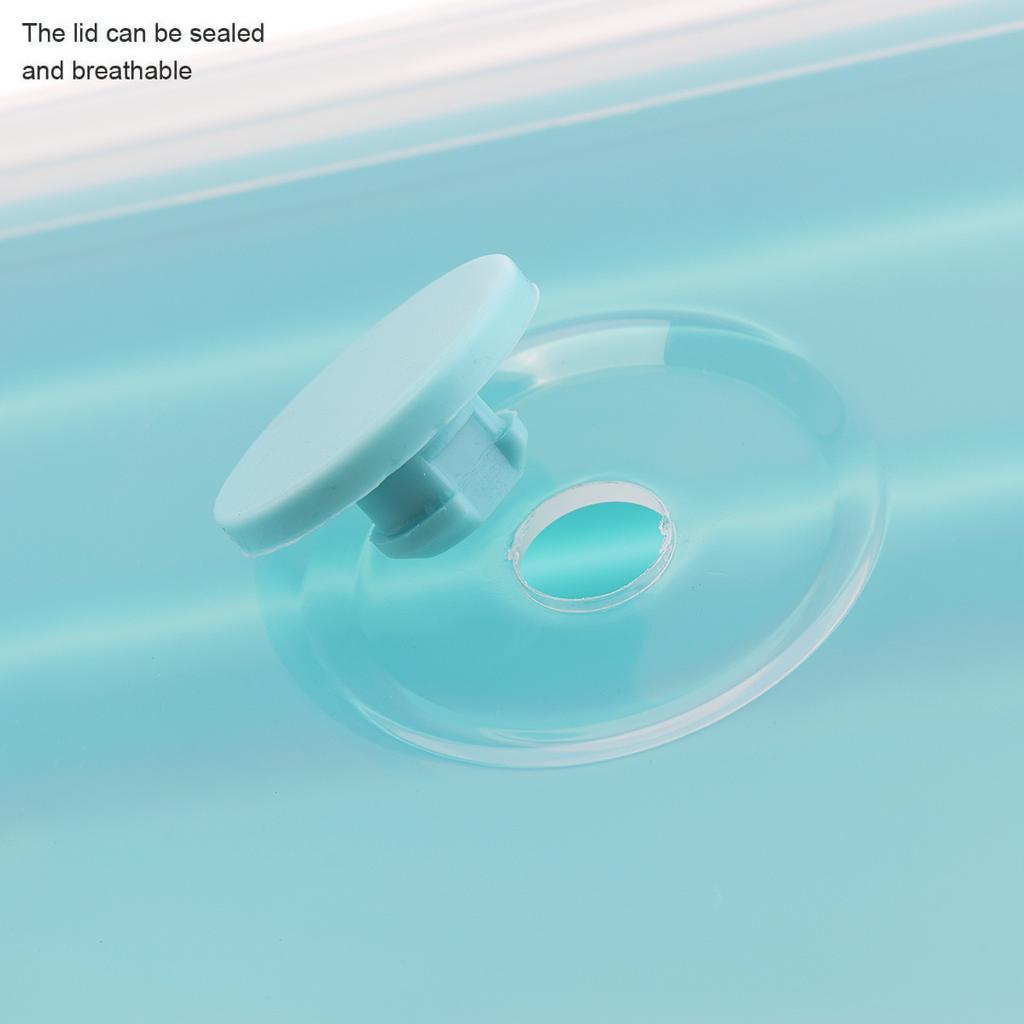 4Pcs Silicone Bento Box Rectangle Folding Lunch Bowl Food Storage Container Box 350 500 800 1200 ML