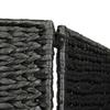 4 Panel Black Room Divider 154 * 160 Cm Woven Water Hyacinth