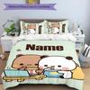 3pcs Yier BuBu Bear3 Cover Set - Personalized Name, HD Printed Bedding with 1 Cover and 2 Pillowcases - Perfect for Home Decor, Easy Care