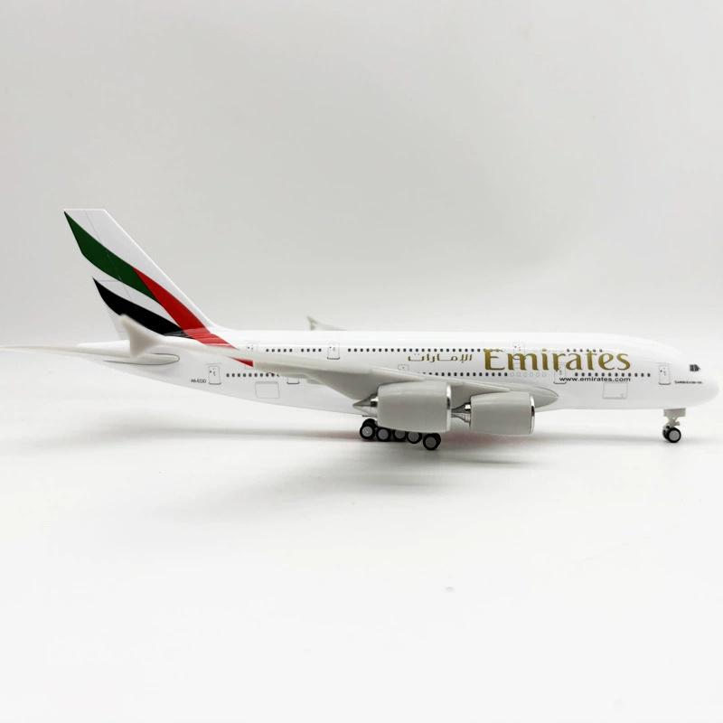 Airbus Model A380 Emirates Airlines Airplane 30cm Model Resin Diecast Plane With Base Collection Gift Ornament Home Decoration
