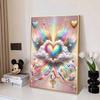 5D Love Wings Gemstone Art Diamond Painting Kit, DIY Colorful Round Rhinestone Crafts, Decorative Mural Gifts