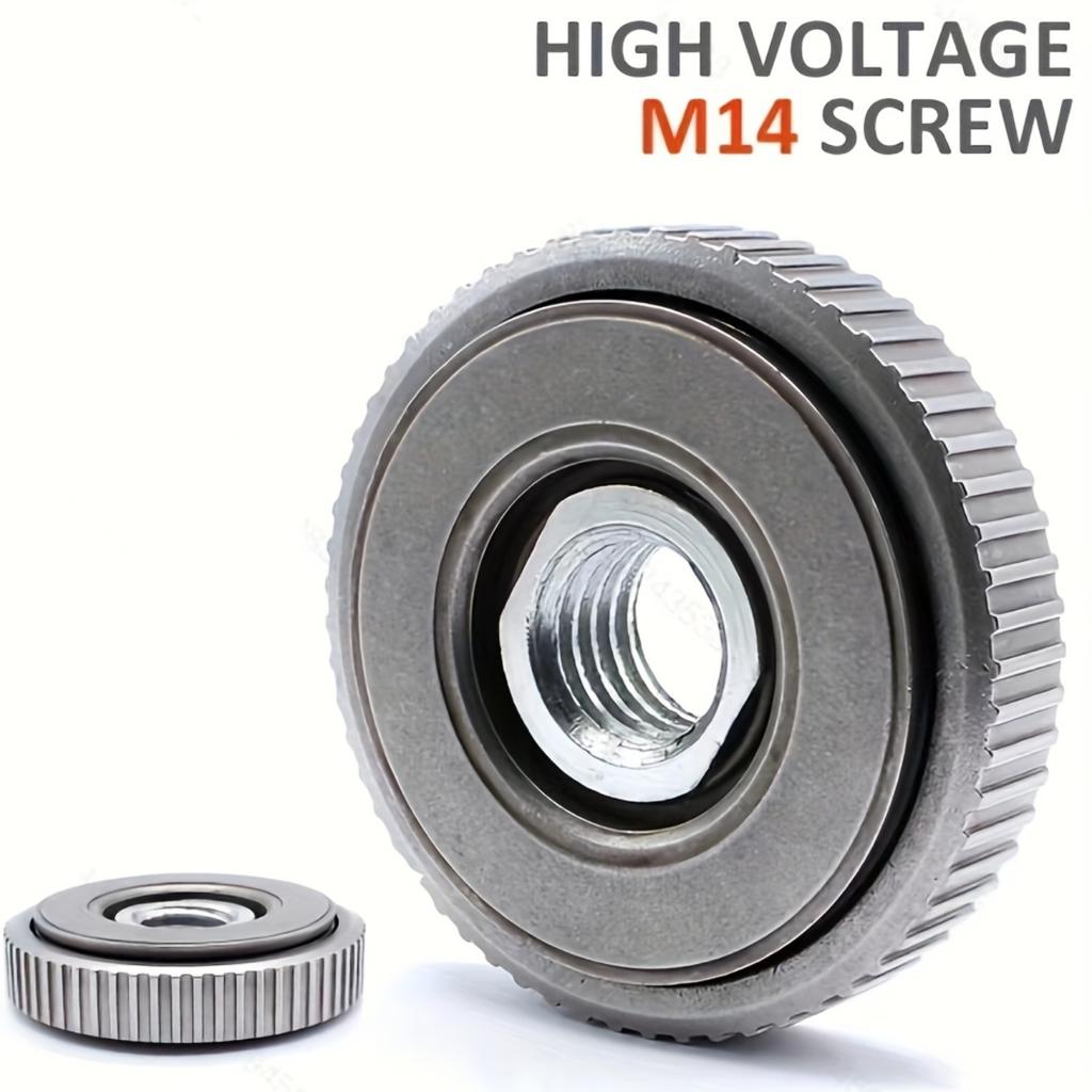 1 Stück M14 Selbstsichernde Druckplatte, Gewinde-Schnellspannmutter-Klemmausrüstung Elektrowerkzeug-Zubehör, Silber