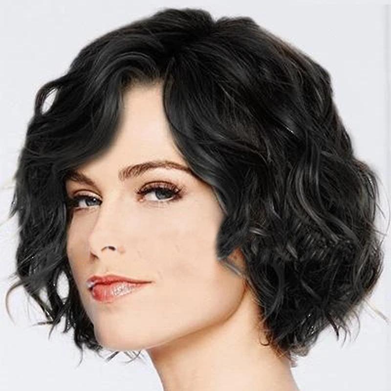 Frauen Tintenfisch HoYeon Cosplay Perücke Jiang Xiao 067 Cosplay Perücke Kurze Perücke Lockiges Haar Schwarz Lockiges Haar Perücken