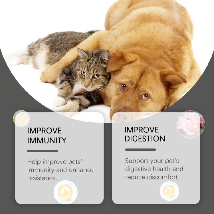 Pet Health Probiotic Supplement 80Tablets Aids Digestion and Immune Improvement for Dogs Cats