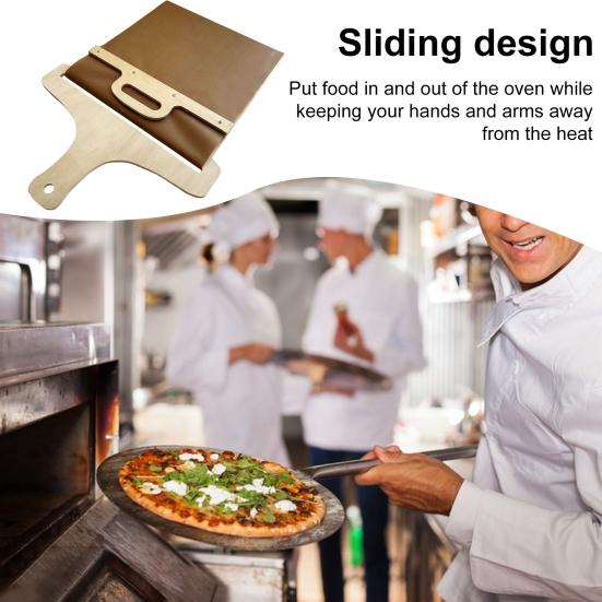 Schiebe-Pizzaschaufel mit Holzgriff, Antihaft-Stoff, Ofen-Pizzapaddel, Spatel, Schaufel, abnehmbares Multifunktions-Pizzaschieber-Werkzeug, Küchenhelfer
